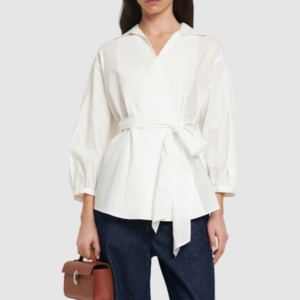 MaxMara Weekend Cream Button-Front Blouse